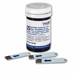 Beurer 50 Test strips for use with the GL40