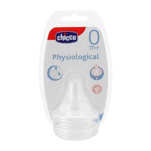 Chicco Silicone Nipple, Regular flow 0m +