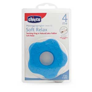 Chicco Rubber Ring Teethers, Star, Light Blue