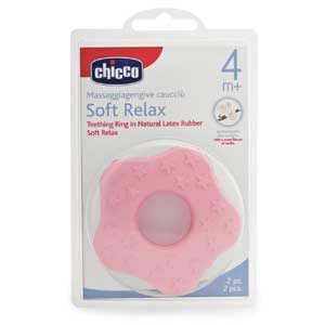 Chicco Rubber Ring Teethers, Star, Pink