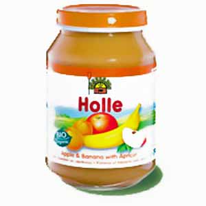 Holle Fruit cream apple-banana-apricot 190gr