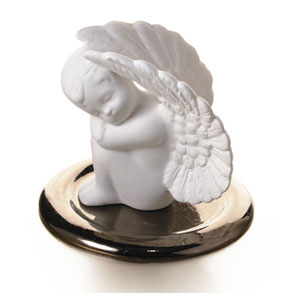 Primavera Guardian Angel with golden ceramic base Aromatic Stone