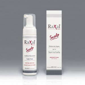 RAXAL Scalp Special foam for use on the scalp