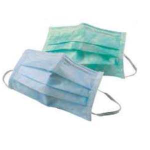 surgical masks 3-ply rubber safety at / g Color Blue / Green ΒΟΧ