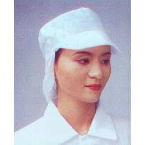 Hats Non Wooven white visor with safety at/g