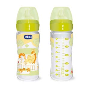Chicco Feeding Bottle Well Being 0 BPA 250 ml "Romantic", Silicone teat