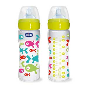 Chicco Feeding bottles Well Being 0 BPA 330ml "Ironic", Silicone Nipple