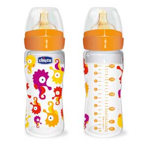 Chicco Feeding Bottle Well Being 0 BPA 250 ml "Ironic", Rubber Nipple