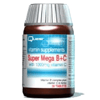 Quest Vitamins SUPER MEGA B+C (B-complex 50mg+C 1000mg) 30 tabs