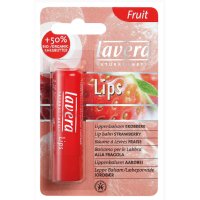 Lavera STRAWBERRY LIP-BALM Lip Care w. Strawberry flavor