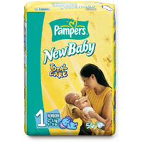 PAMPERS NEW BORN 56 diapers