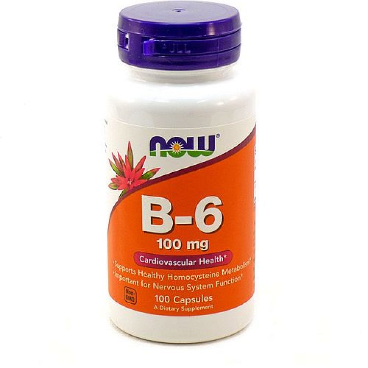 Now Vitamin B-6 100mg 100Caps