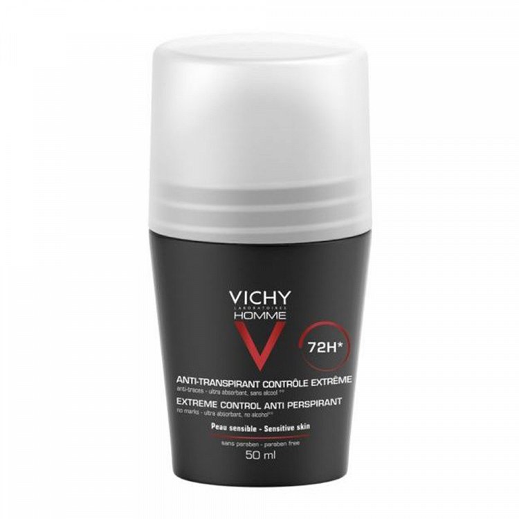 Vichy Homme 72HR Anti-Perspirant Deodorant Extreme Control - Αποσμητικό Κατά Της Έντονης Εφίδρωσης 50ml
