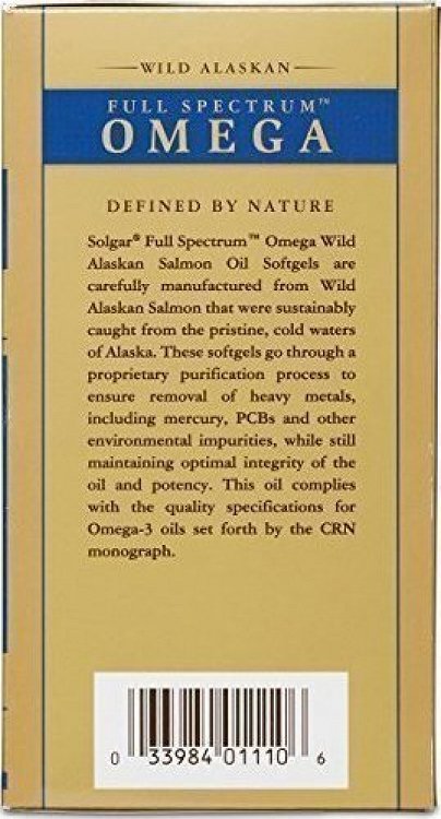 Solgar Wild Alaskan Full Spectrum Omega Ιχθυέλαιο 120 μαλακές κάψουλες