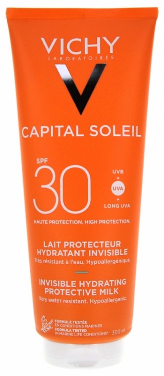 Vichy Capital Soleil Fresh Hydrating Milk Αδιάβροχη Αντηλιακή Κρέμα για το Σώμα SPF30 300ml