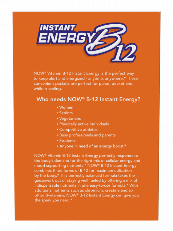 Now Foods Instant Energy B-12 75 φακελίσκοι