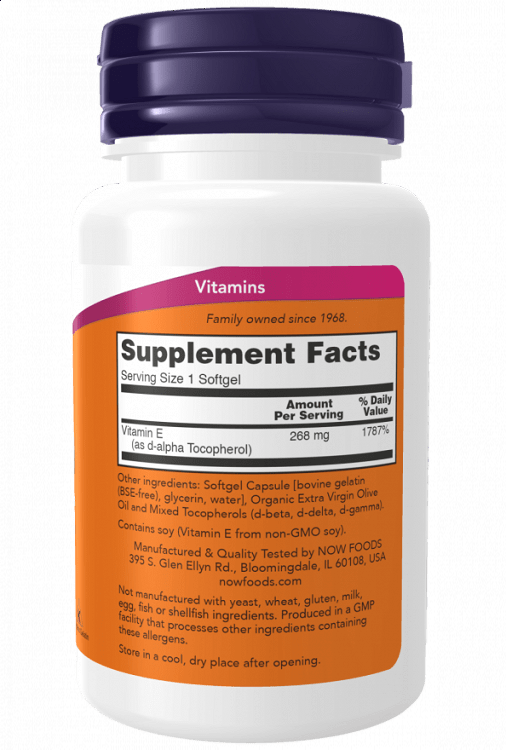 Now Foods E-400IU Mixed Tocopherols Unesterified 50 μαλακές κάψουλες