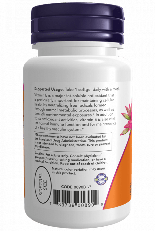 Now Foods E-400IU Mixed Tocopherols Unesterified 50 μαλακές κάψουλες