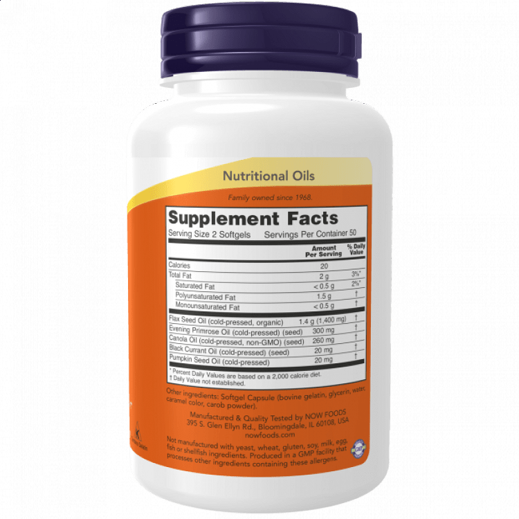 Now Foods Omega 3 6 9 Essential Fatty Acids 100 μαλακές κάψουλες