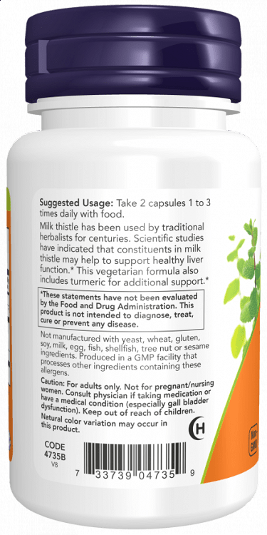 Now Foods Silymarin Milk Thistle Extract 150mg 60 φυτικές κάψουλες