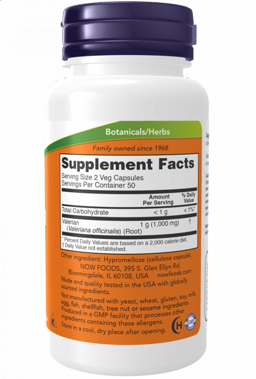 Now Foods Valerian Root 500mg 100 κάψουλες