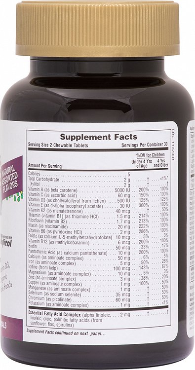 Nature's Plus Animal Parade Gold Cherry, Orange & Grape 60 Μασώμενες Ταμπλέτες