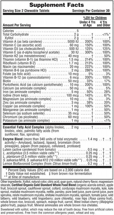 Nature's Plus Animal Parade Gold Cherry, Orange & Grape 60 Μασώμενες Ταμπλέτες