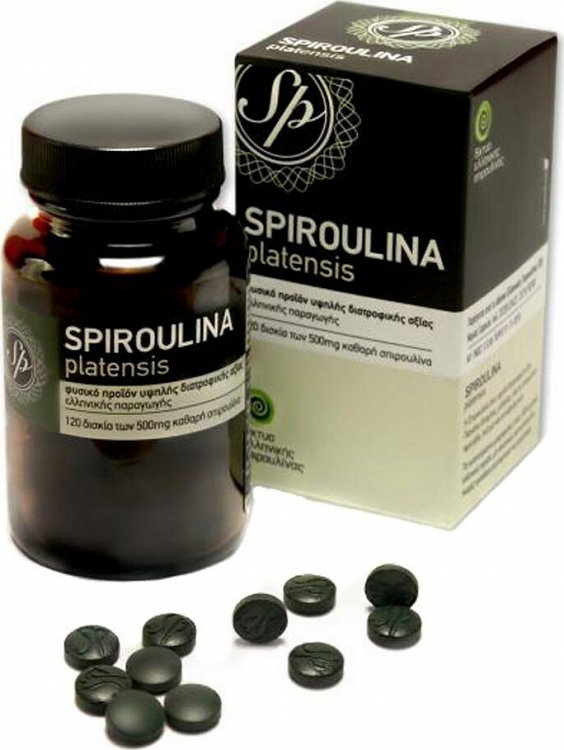 Spiroulina Platensis Ταμπλέτες Με Ιώδιο 120 Δισκία 500mg