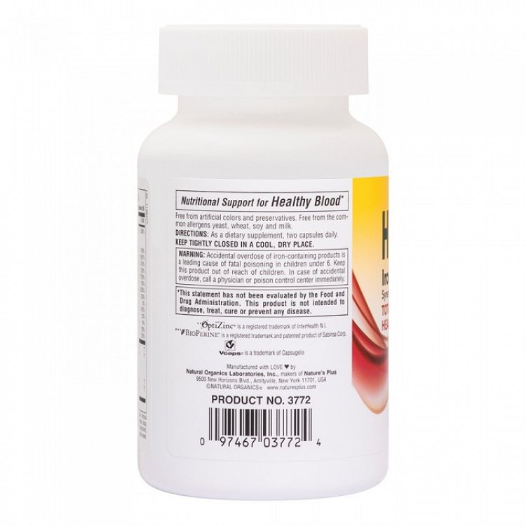 Nature's Plus Hema-Plex Iron with Synergistic Factors 60 κάψουλες
