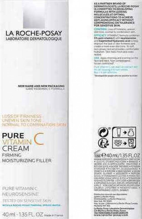La Roche Posay Pure Vitamin C Light 24ωρη Αντιγηραντική & Συσφικτική Κρέμα Προσώπου με Υαλουρονικό Οξύ για Κανονικές/Μικτές Επιδερμίδες 40ml