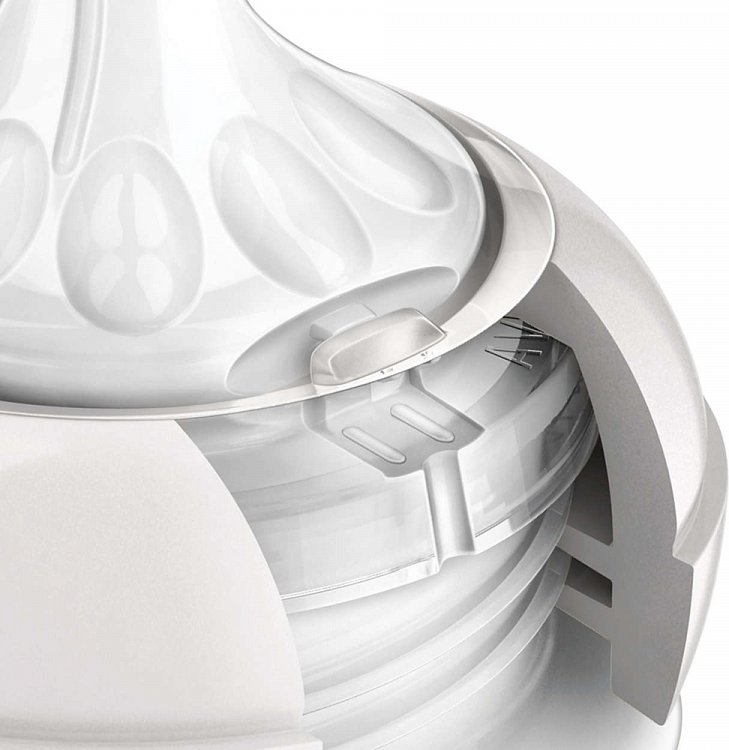 Philips Γυάλινο Μπιμπερό Natural Κατά των Κολικών με Θηλή Σιλικόνης 240ml για 1+ μηνών