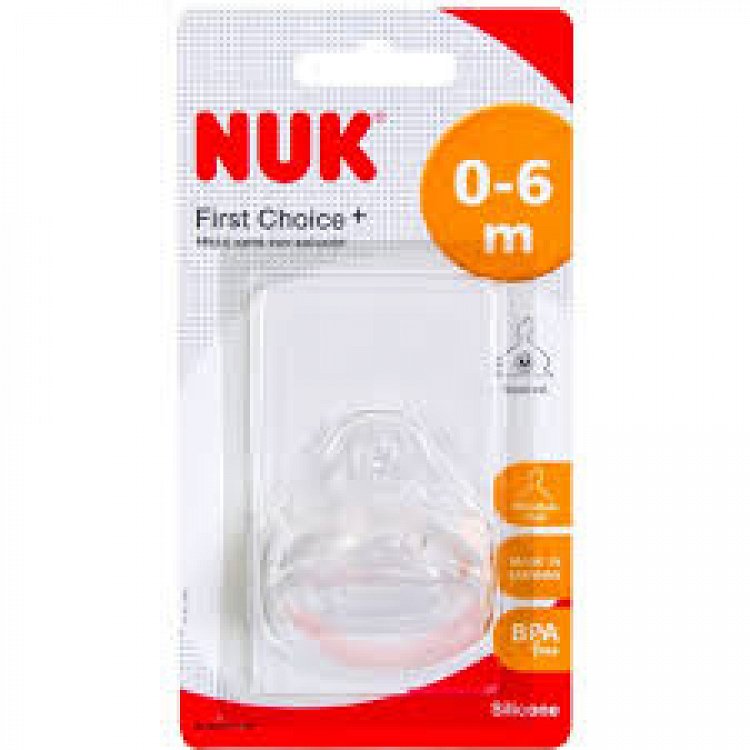 Nuk First Choice Θηλή Σιλικόνης Μέγεθος 1 (0-6 Μηνών) 1τμχ