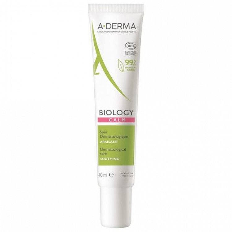 A-Derma Biology Calm 24ωρη Ενυδατική Κρέμα Προσώπου για Ευαίσθητες Επιδερμίδες κατά της Ερυθρότητας 40ml