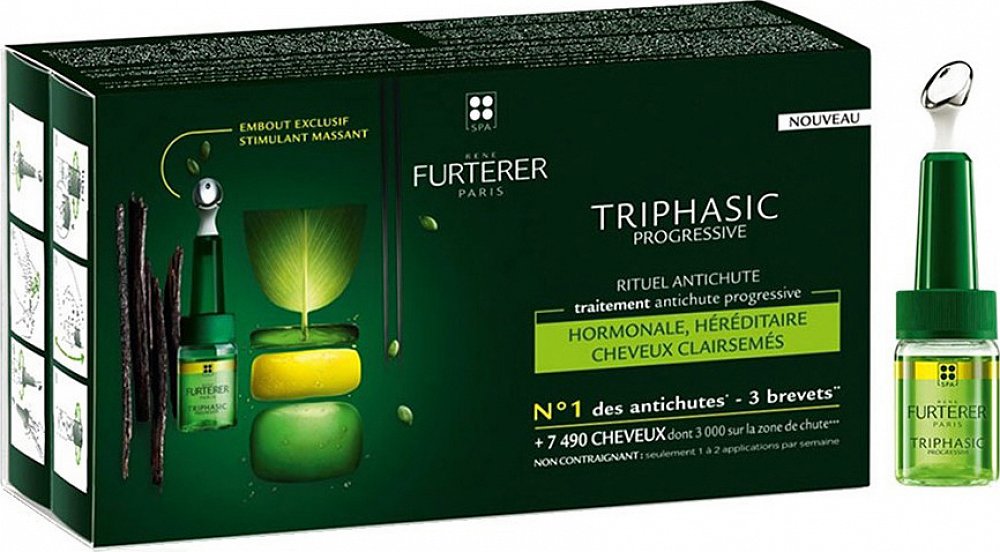 Rene Furterer Triphasic Αμπούλες Μαλλιών κατά της Τριχόπτωσης 8x5.5ml