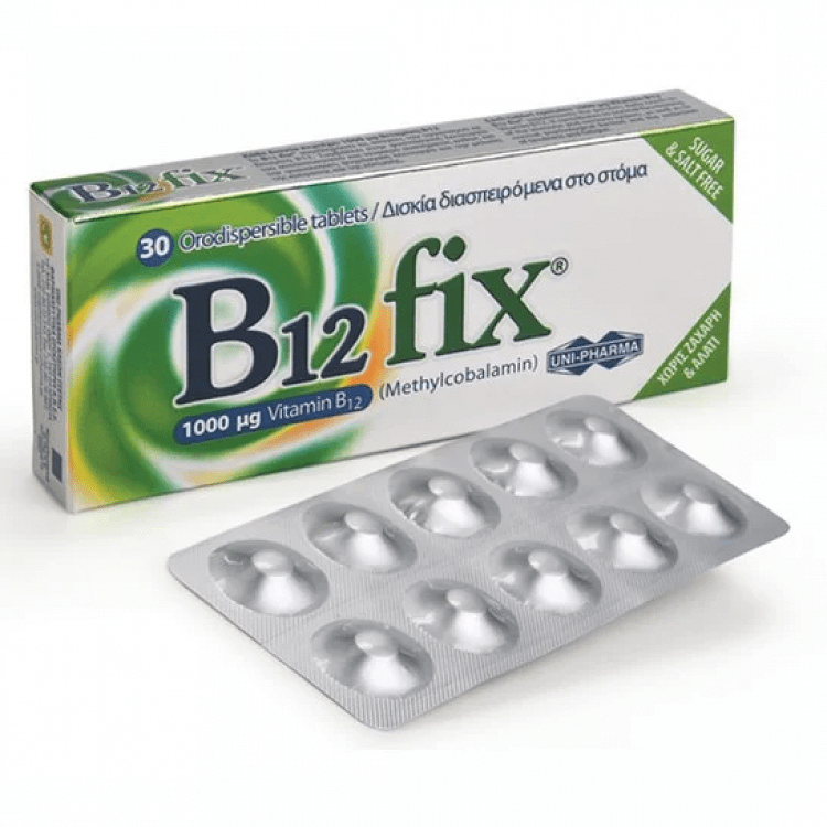 Uni-Pharma B12 fix 1000μg 30 ταμπλέτες