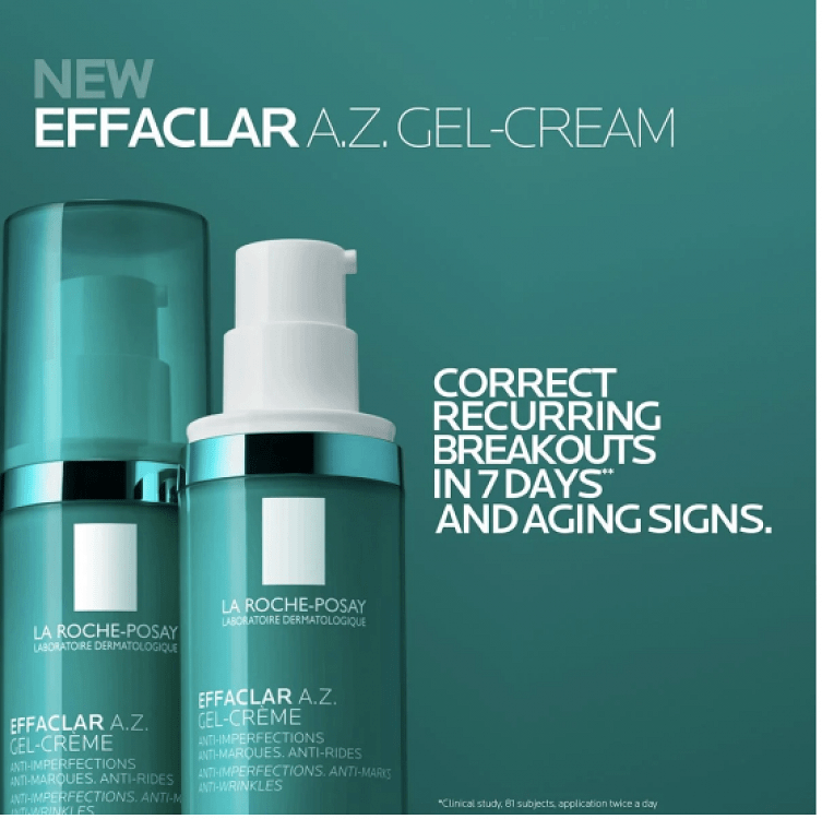 La Roche Posay Effaclar A.Z. Gel-Κρέμα Προσώπου για Ενυδάτωση & Αντιγήρανση 40ml