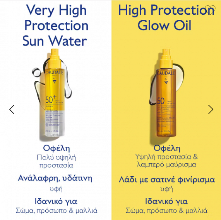 Caudalie High Protection Glow Oil Αντηλιακό Λάδι Προσώπου και Σώματος SPF50 150ml