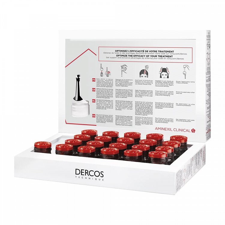 Vichy Dercos Technique Aminexil Clinical 5 Αμπούλες Μαλλιών κατά της Τριχόπτωσης για Γυναίκες 21x6ml