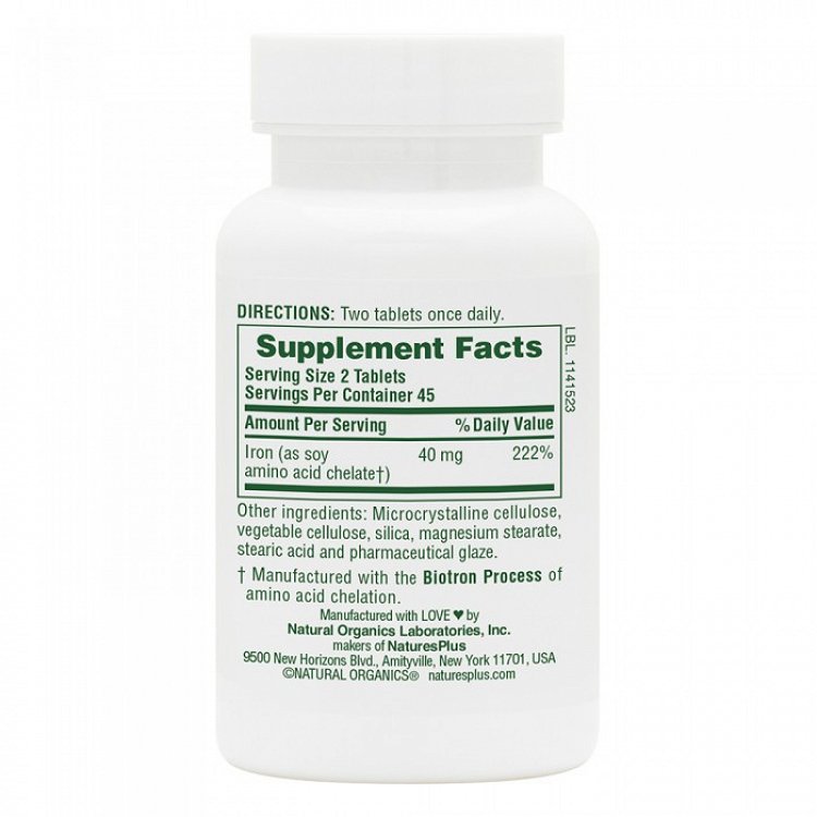 Nature's Plus Iron 40mg 90 ταμπλέτες