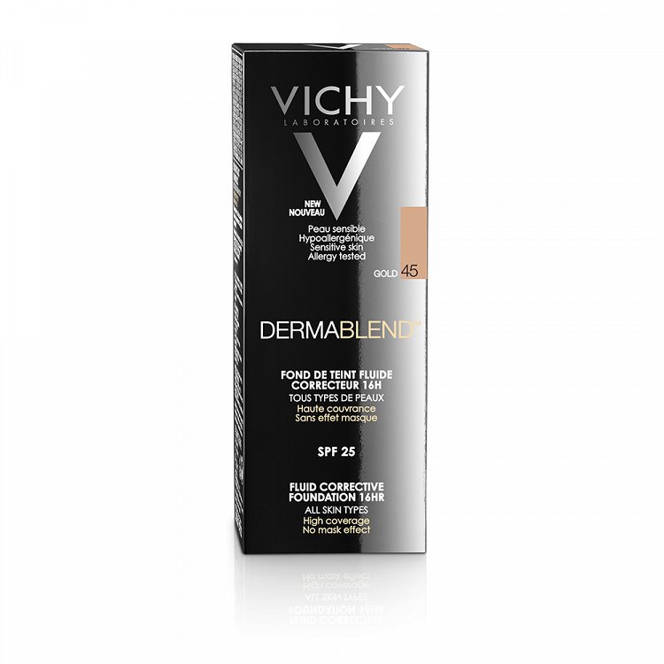 Vichy Demablend Fluid Corrective Foundation 16HR - 45 Gold, 30ml