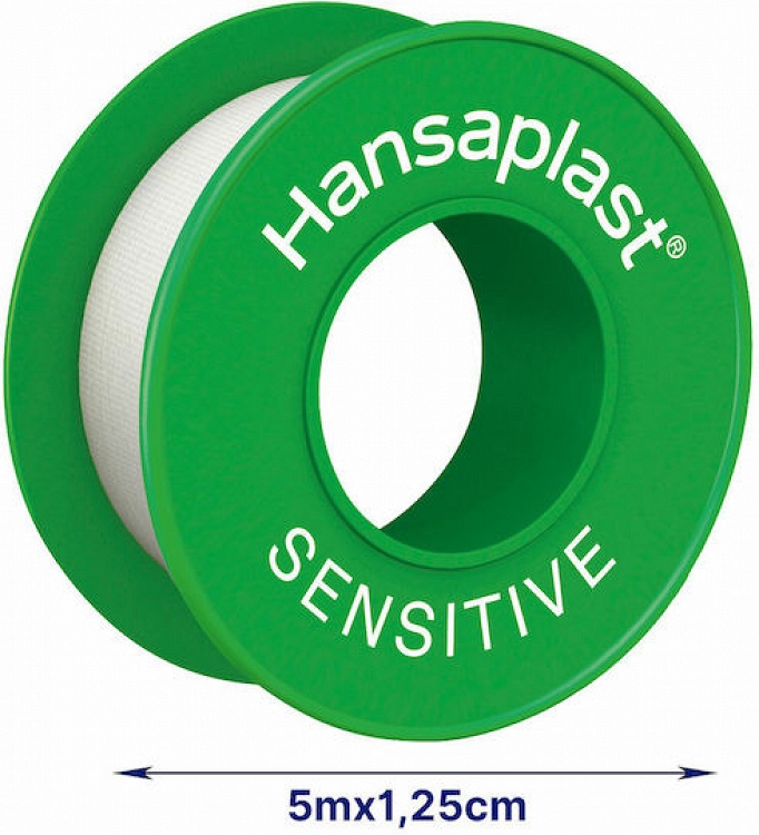 Hansaplast Sensitive Μεταξωτή Επιδεσμική Ταινία 1.25cm x 5m