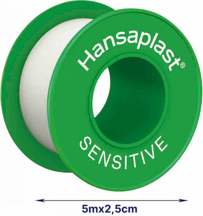 Hansaplast Sensitive Μεταξωτή Επιδεσμική Ταινία 2.5cm x 5m