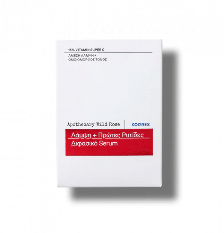Korres Άγριο Τριαντάφυλλο Διφασικό Serum Λάμψης με Vitamin Super C