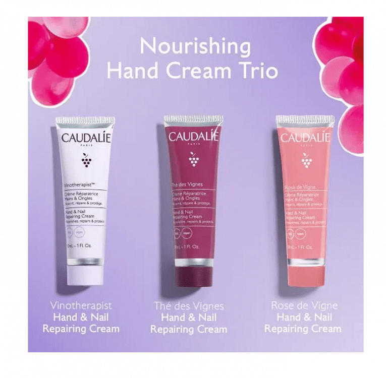 Caudalie Hand Cream Trio Xmas Σετ Περιποίησης με Κρέμα Χεριών