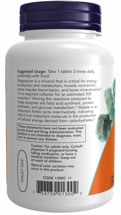 Now Foods Magnesium Malate 1000mg 180 ταμπλέτες