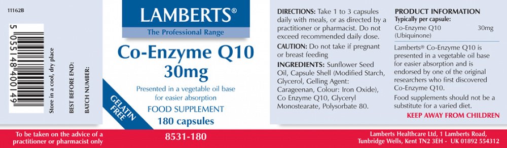 Lamberts Co-Enzyme Q10 30mg 60 κάψουλες
