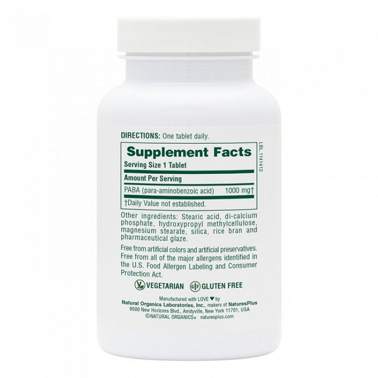 Nature's Plus Paba 1000mg 60 ταμπλέτες