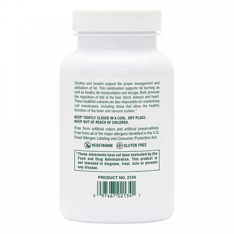 Nature's Plus Choline & Inositol 500mg / 500mg 60 ταμπλέτες