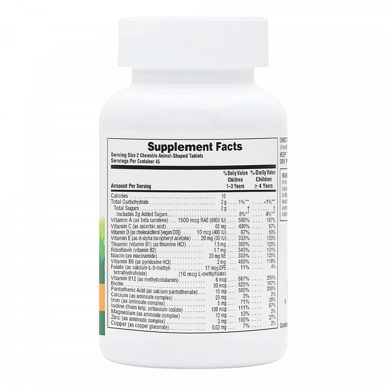 Nature's Plus Animal Parade Assorted Flavors 90 μασώμενες ταμπλέτες