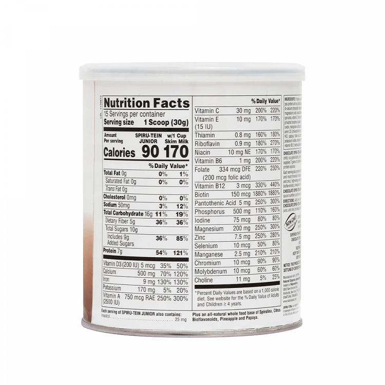 Nature's Plus Spiru-Tein Junior Χωρίς Γλουτένη με Γεύση Σοκολάτα 495gr